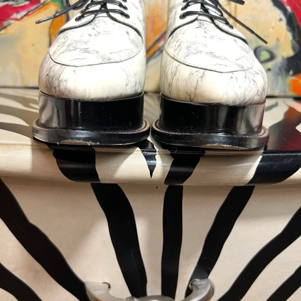 Opening Ceremony-Marble Print Pointed Toe Platform Shoes-7 - Picture 5 of 11